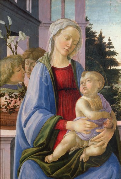 Madonna and Child with Angels (The Madonna of the Pomegranate) by Filippino Lippi
